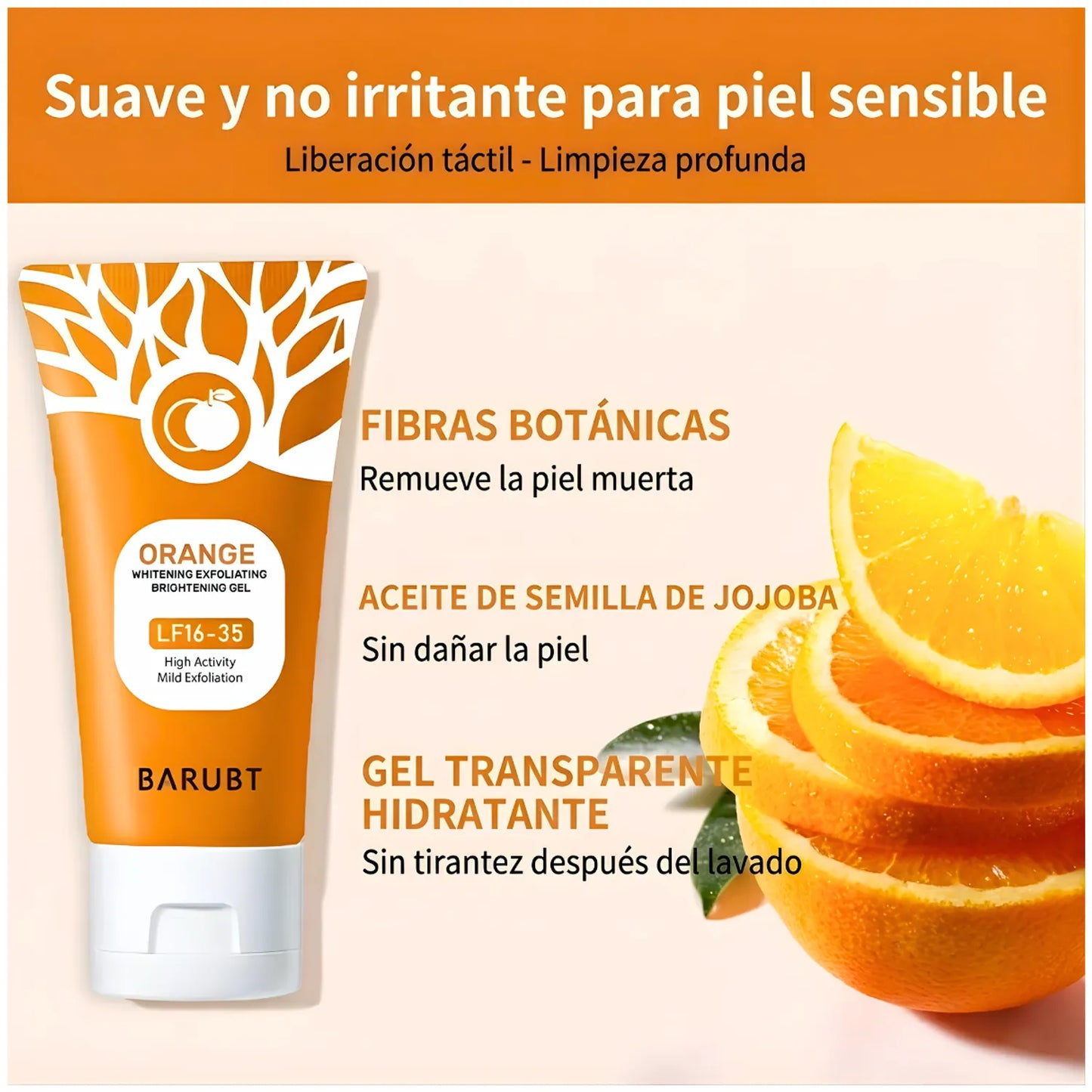 GEL EXFOLIANTE CON ENZIMA DE NARANJA ORA